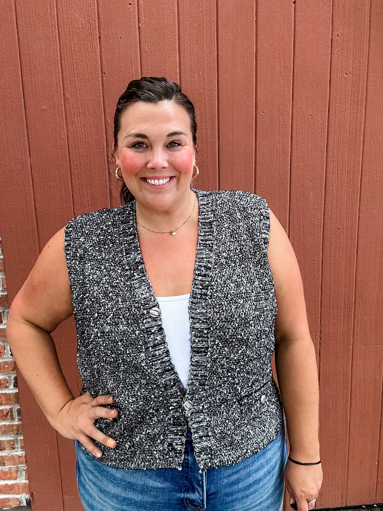 Chic & Cozy Button Vest (S-3XL)-120 Sleeveless-White Birch-Hello Friends Boutique-Woman's Fashion Boutique Located in Traverse City, MI