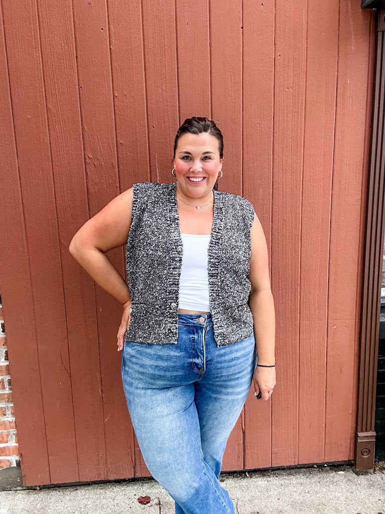 Chic & Cozy Button Vest (S-3XL)-120 Sleeveless-White Birch-Hello Friends Boutique-Woman's Fashion Boutique Located in Traverse City, MI