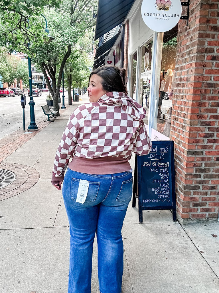 Easy Does It Pullover in Checkered (XS-1XL)-140 Sweaters-Blakeley-Hello Friends Boutique-Woman's Fashion Boutique Located in Traverse City, MI