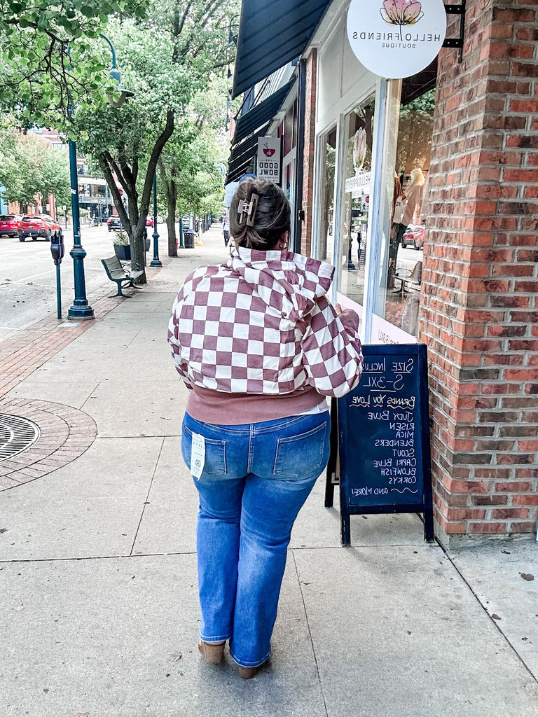 Easy Does It Pullover in Checkered (XS-1XL)-140 Sweaters-Blakeley-Hello Friends Boutique-Woman's Fashion Boutique Located in Traverse City, MI