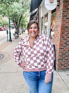 Easy Does It Pullover in Checkered (XS-1XL)-140 Sweaters-Blakeley-Hello Friends Boutique-Woman's Fashion Boutique Located in Traverse City, MI