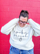 Spooky Season Ghost Sweatshirt (S-3XL)-150 Sweatshirts/Hoodies-Chloe Vs Tank-Hello Friends Boutique-Woman's Fashion Boutique Located in Traverse City, MI