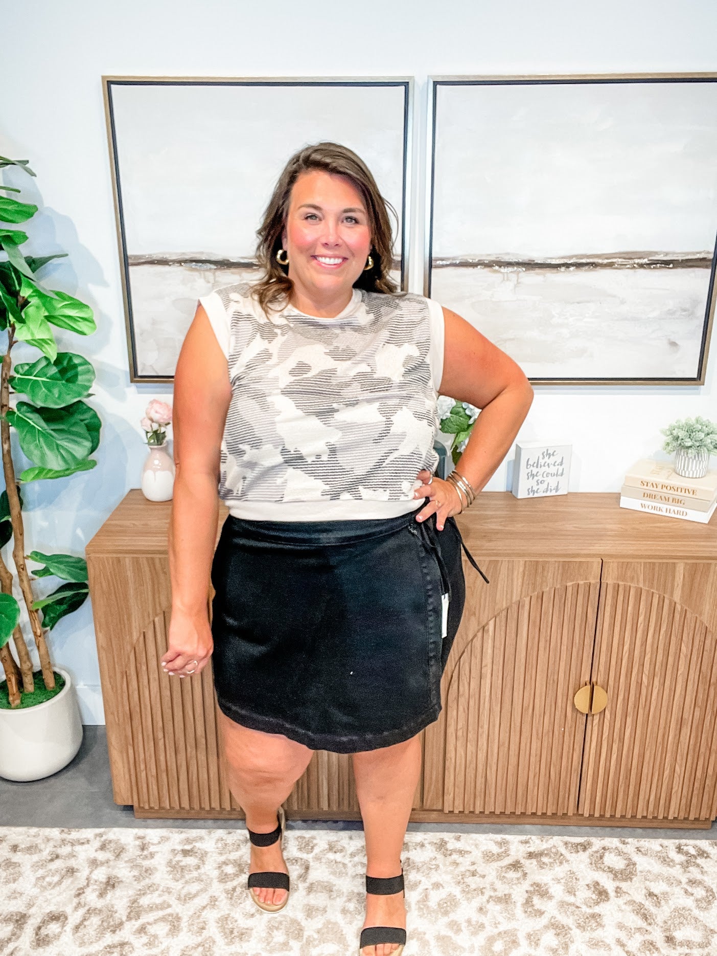 Feels Right Denim Skort (S-3XL)-200 Denim-Judy Blue-Hello Friends Boutique-Woman's Fashion Boutique Located in Traverse City, MI