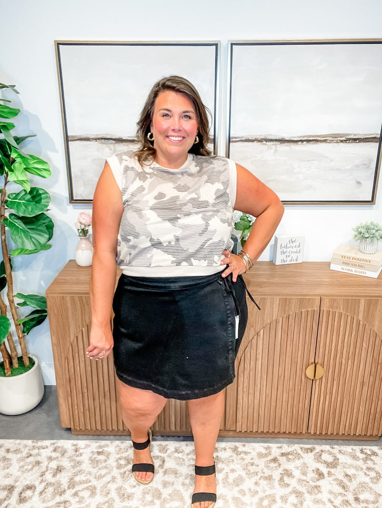 Feels Right Denim Skort (S-3XL)-200 Denim-Judy Blue-Hello Friends Boutique-Woman's Fashion Boutique Located in Traverse City, MI