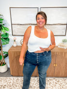 Walk This Way Button Fly Jeans (0-24W)-200 Denim-Judy Blue-Hello Friends Boutique-Woman's Fashion Boutique Located in Traverse City, MI