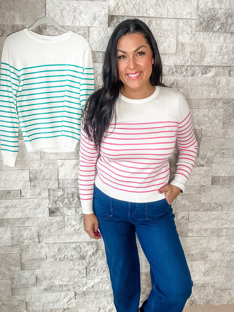 Plain Sailing Top (S-XL)-110 Long Sleeve-Staccato-Hello Friends Boutique-Woman's Fashion Boutique Located in Traverse City, MI