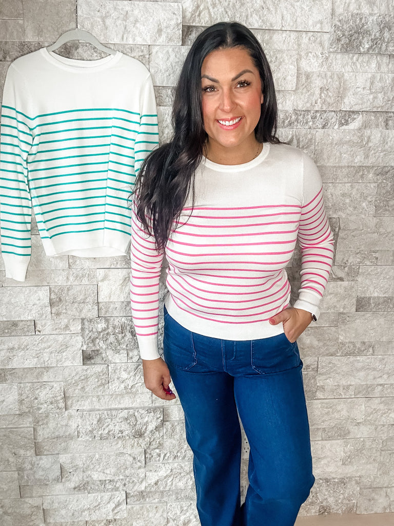 Plain Sailing Top (S-XL)-110 Long Sleeve-Staccato-Hello Friends Boutique-Woman's Fashion Boutique Located in Traverse City, MI