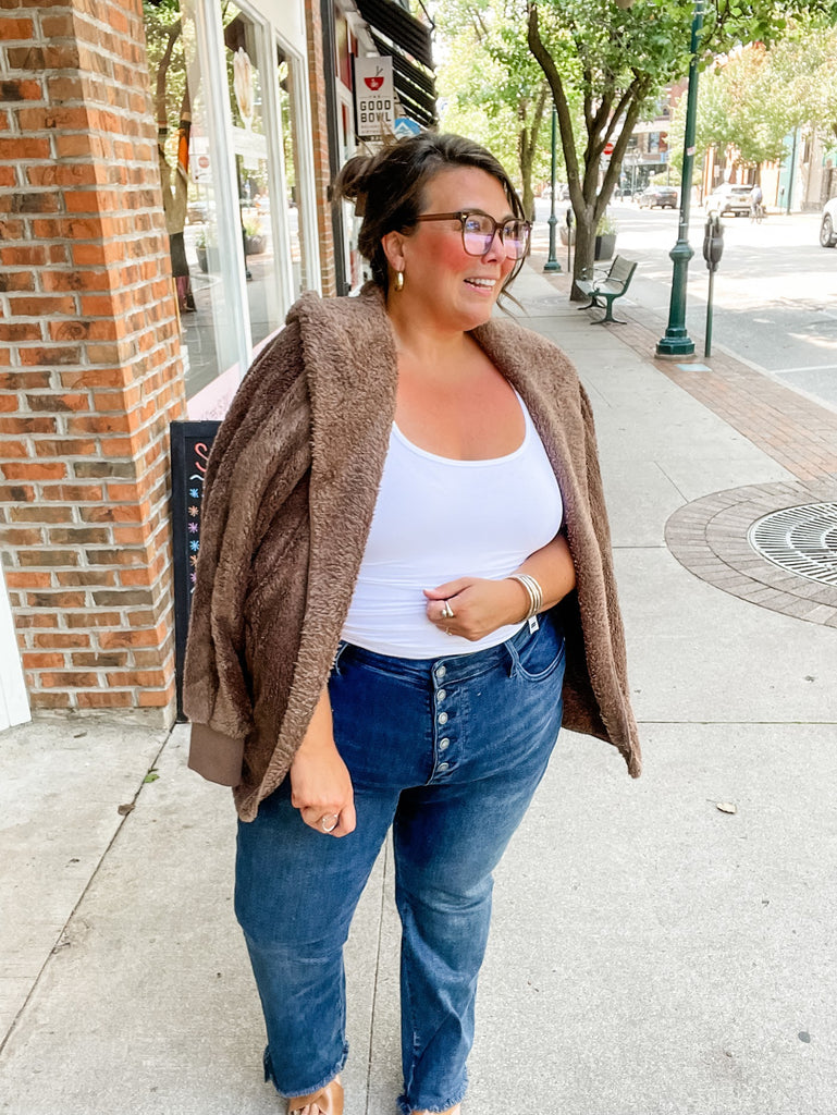 The Aspen Faux Fur Jacket (S/M-L/XL)-110 Long Sleeve-Zenana-Hello Friends Boutique-Woman's Fashion Boutique Located in Traverse City, MI