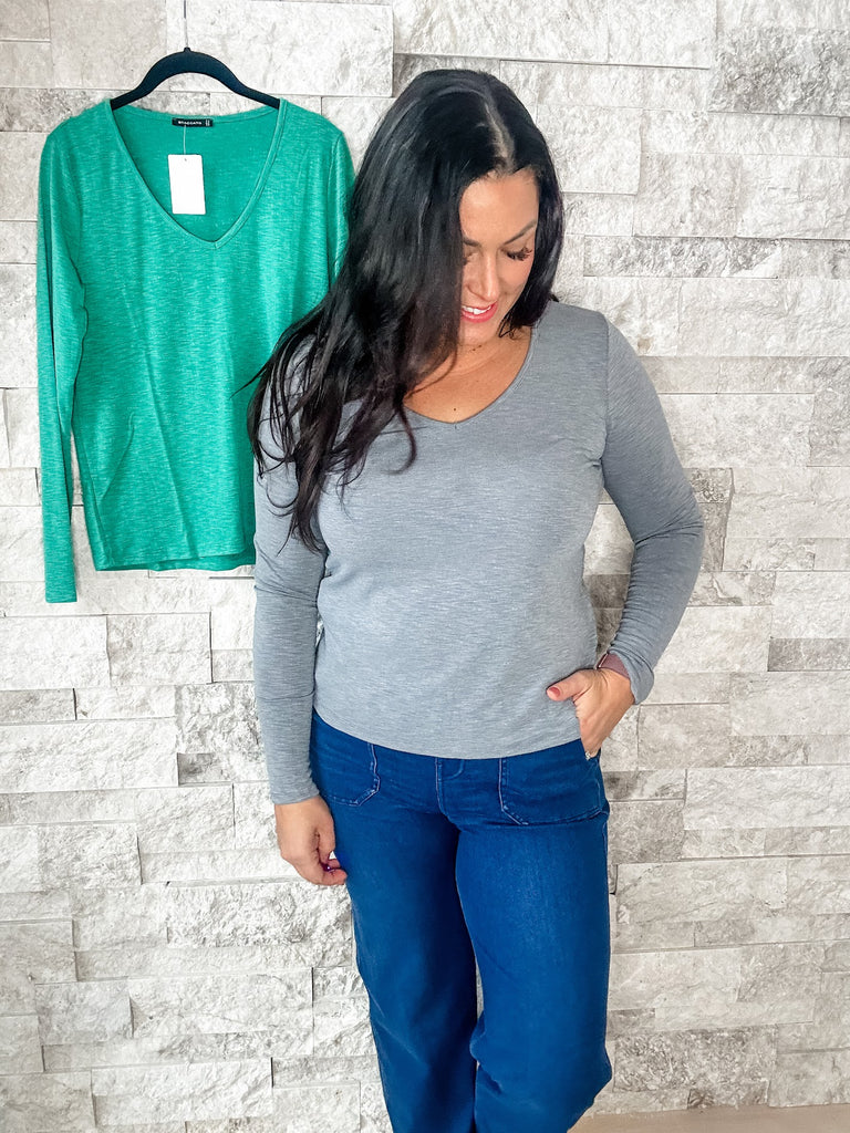 On My Side Top (S-XL)-110 Long Sleeve-Staccato-Hello Friends Boutique-Woman's Fashion Boutique Located in Traverse City, MI