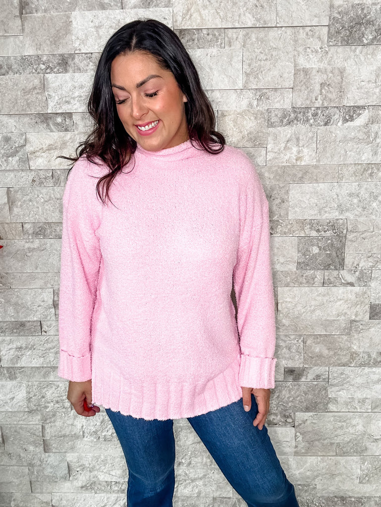 Forgive Me Top in Pink (S-XL)-140 Sweaters-White Birch-Hello Friends Boutique-Woman's Fashion Boutique Located in Traverse City, MI