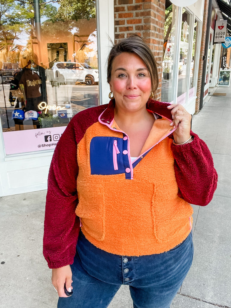 Weekend Wanderer Pullover in Winery (S-XL)-140 Sweaters-LovLov-Hello Friends Boutique-Woman's Fashion Boutique Located in Traverse City, MI