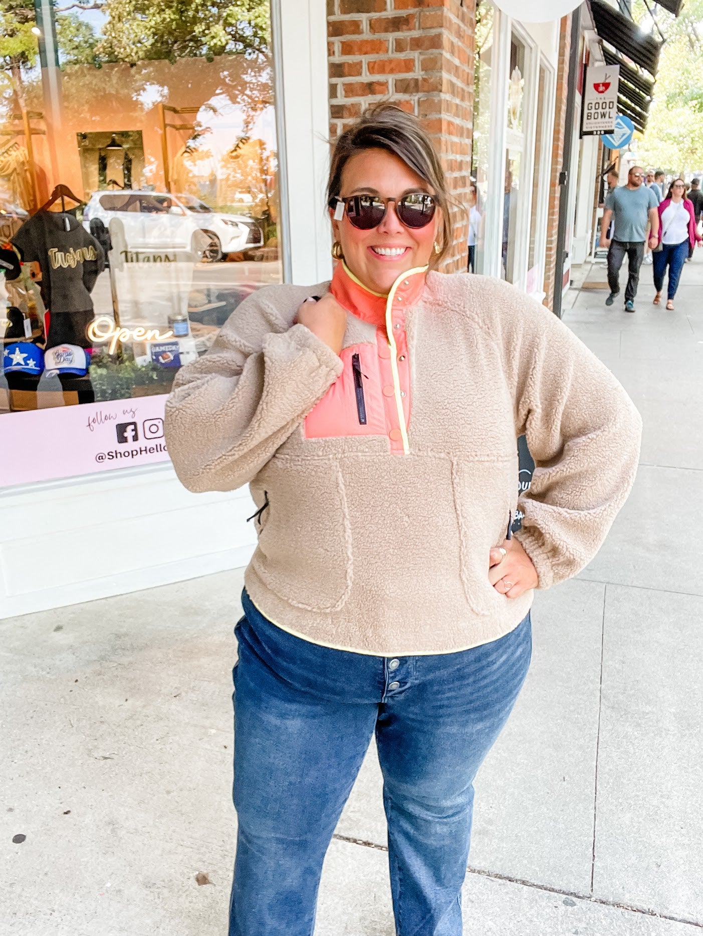 Weekend Wanderer Pullover in Desert Sand (S-XL)-140 Sweaters-LovLov-Hello Friends Boutique-Woman's Fashion Boutique Located in Traverse City, MI