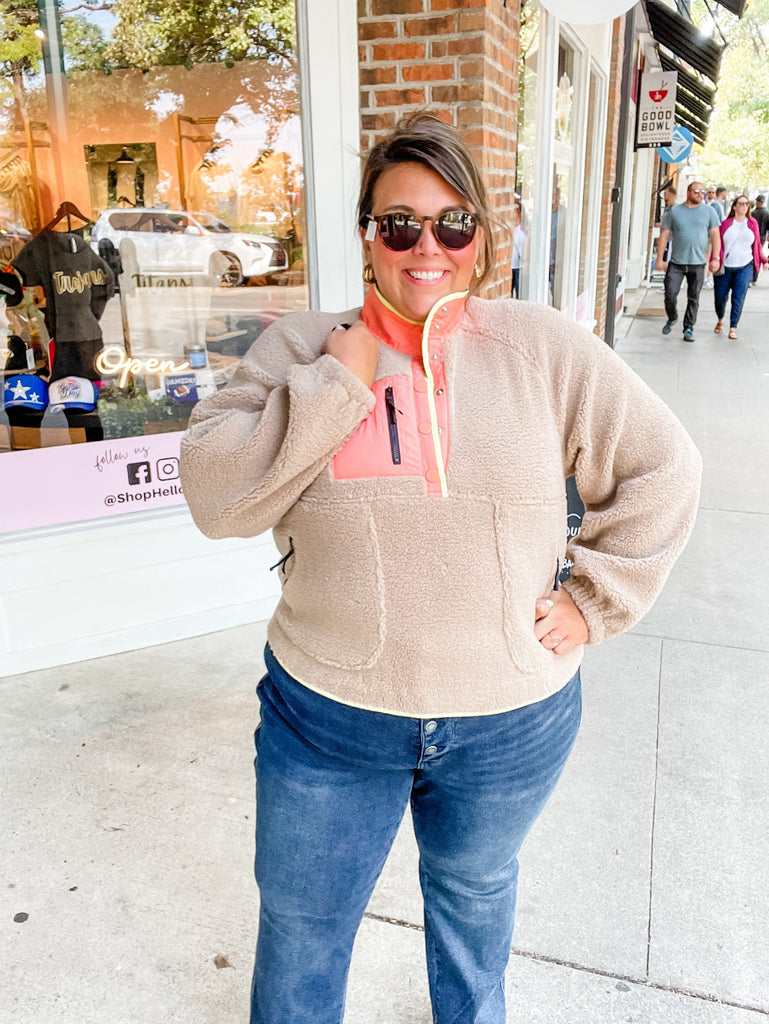 Weekend Wanderer Pullover in Desert Sand (S-XL)-140 Sweaters-LovLov-Hello Friends Boutique-Woman's Fashion Boutique Located in Traverse City, MI