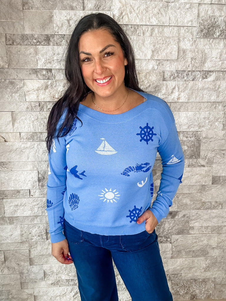 Yacht Life Top (S-XL)-110 Long Sleeve-Staccato-Hello Friends Boutique-Woman's Fashion Boutique Located in Traverse City, MI