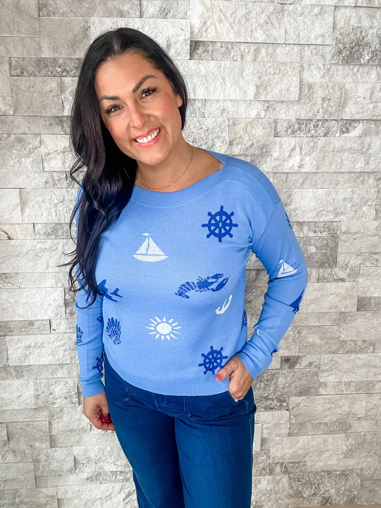 Yacht Life Top (S-XL)-110 Long Sleeve-Staccato-Hello Friends Boutique-Woman's Fashion Boutique Located in Traverse City, MI