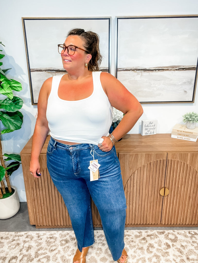 All The Right Move High Rise Crop Jeans (0-15, 1X-3X)-200 Denim-RISEN-Hello Friends Boutique-Woman's Fashion Boutique Located in Traverse City, MI