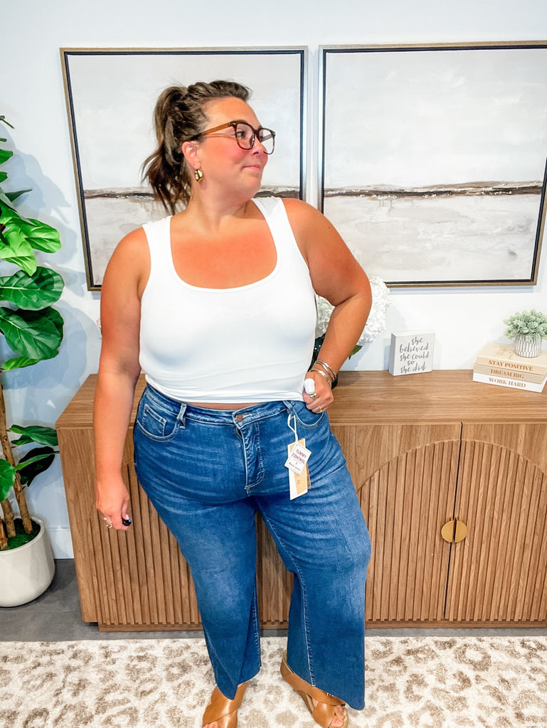 All The Right Move High Rise Crop Jeans (0-15, 1X-3X)-200 Denim-RISEN-Hello Friends Boutique-Woman's Fashion Boutique Located in Traverse City, MI