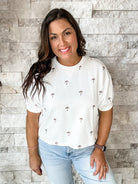 Palm Tree Paradise Top (S-L)-100 Short Sleeve-UMGEE-Hello Friends Boutique-Woman's Fashion Boutique Located in Traverse City, MI