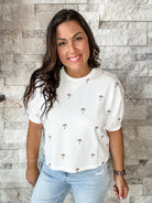 Palm Tree Paradise Top (S-L)-100 Short Sleeve-UMGEE-Hello Friends Boutique-Woman's Fashion Boutique Located in Traverse City, MI
