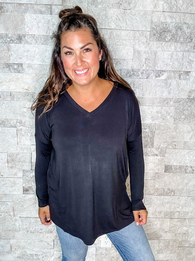 Never Let You Go Top (S-XL) - SALE-110 Long Sleeves-Zenana-Hello Friends Boutique-Woman's Fashion Boutique Located in Traverse City, MI