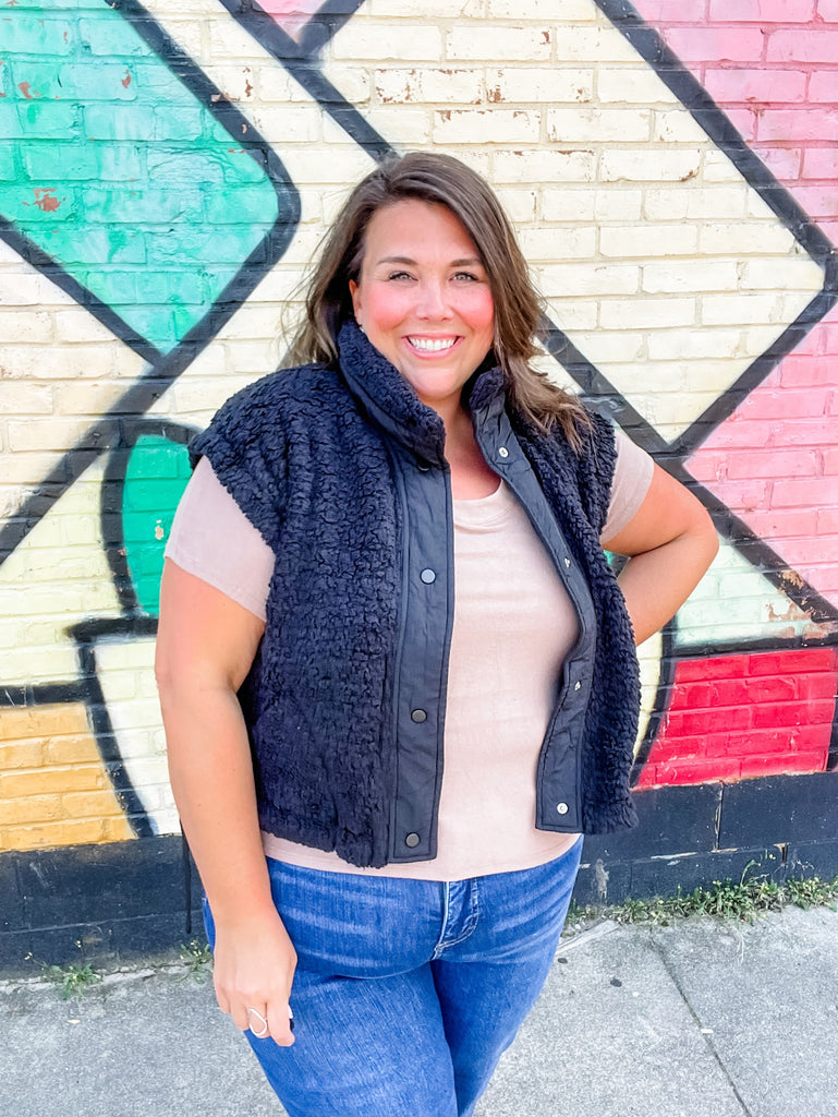 Wild at Heart Vest in Black (S/M-L/XL)-120 Sleeveless-Zenana-Hello Friends Boutique-Woman's Fashion Boutique Located in Traverse City, MI