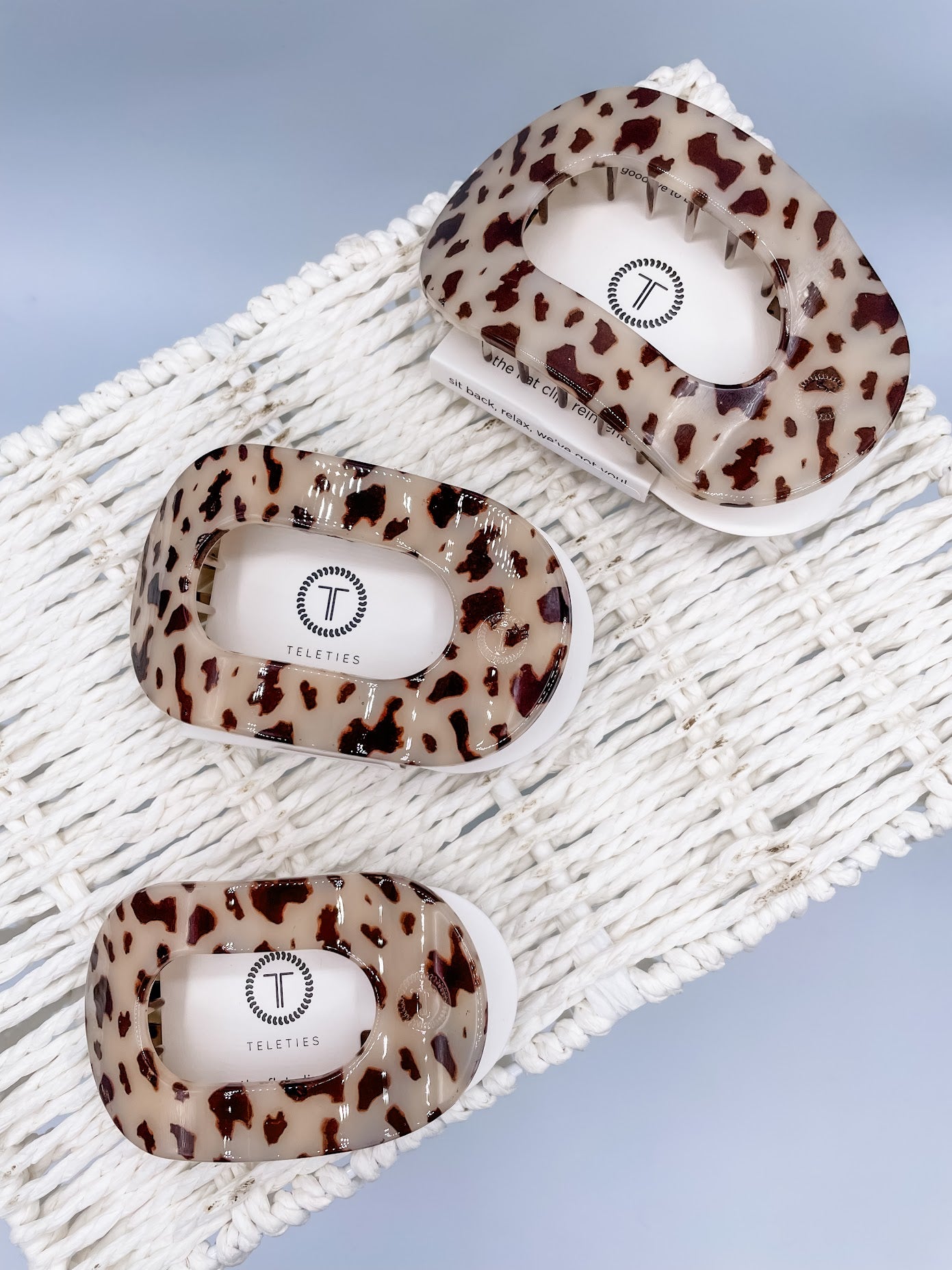Round Flat Hair Clip | Blonde Tortoise-290 Beauty-faire - TELETIES-Hello Friends Boutique-Woman's Fashion Boutique Located in Traverse City, MI