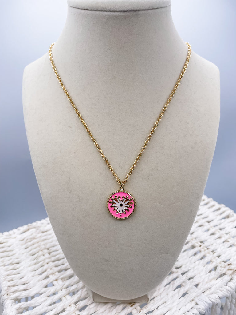 Reversible Enamel Heart Necklace-240 Jewelry-omgblings-Hello Friends Boutique-Woman's Fashion Boutique Located in Traverse City, MI