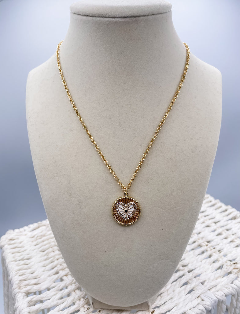 Reversible Enamel Heart Necklace-240 Jewelry-omgblings-Hello Friends Boutique-Woman's Fashion Boutique Located in Traverse City, MI