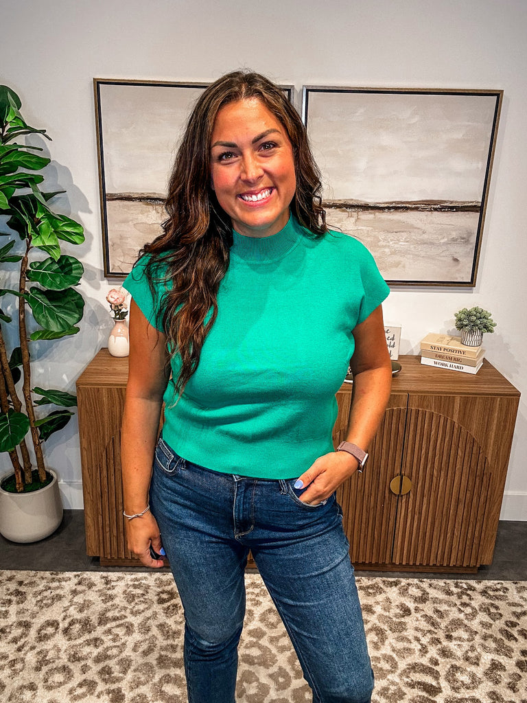 First Look Top in Emerald (S-3XL)-100 Short Sleeve-Sew In Love-Hello Friends Boutique-Woman's Fashion Boutique Located in Traverse City, MI