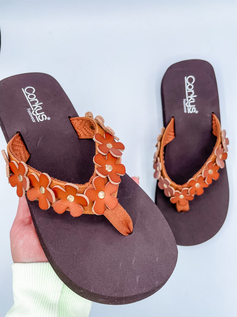 No Running Sandals in Cognac (7-11)-250 Shoes-Corky's Footwear-Hello Friends Boutique-Woman's Fashion Boutique Located in Traverse City, MI