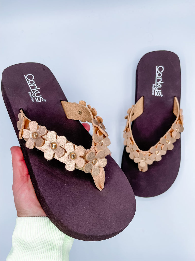 No Running Sandals in Gold Metallic (7-11)-250 Shoes-Corky's Footwear-Hello Friends Boutique-Woman's Fashion Boutique Located in Traverse City, MI