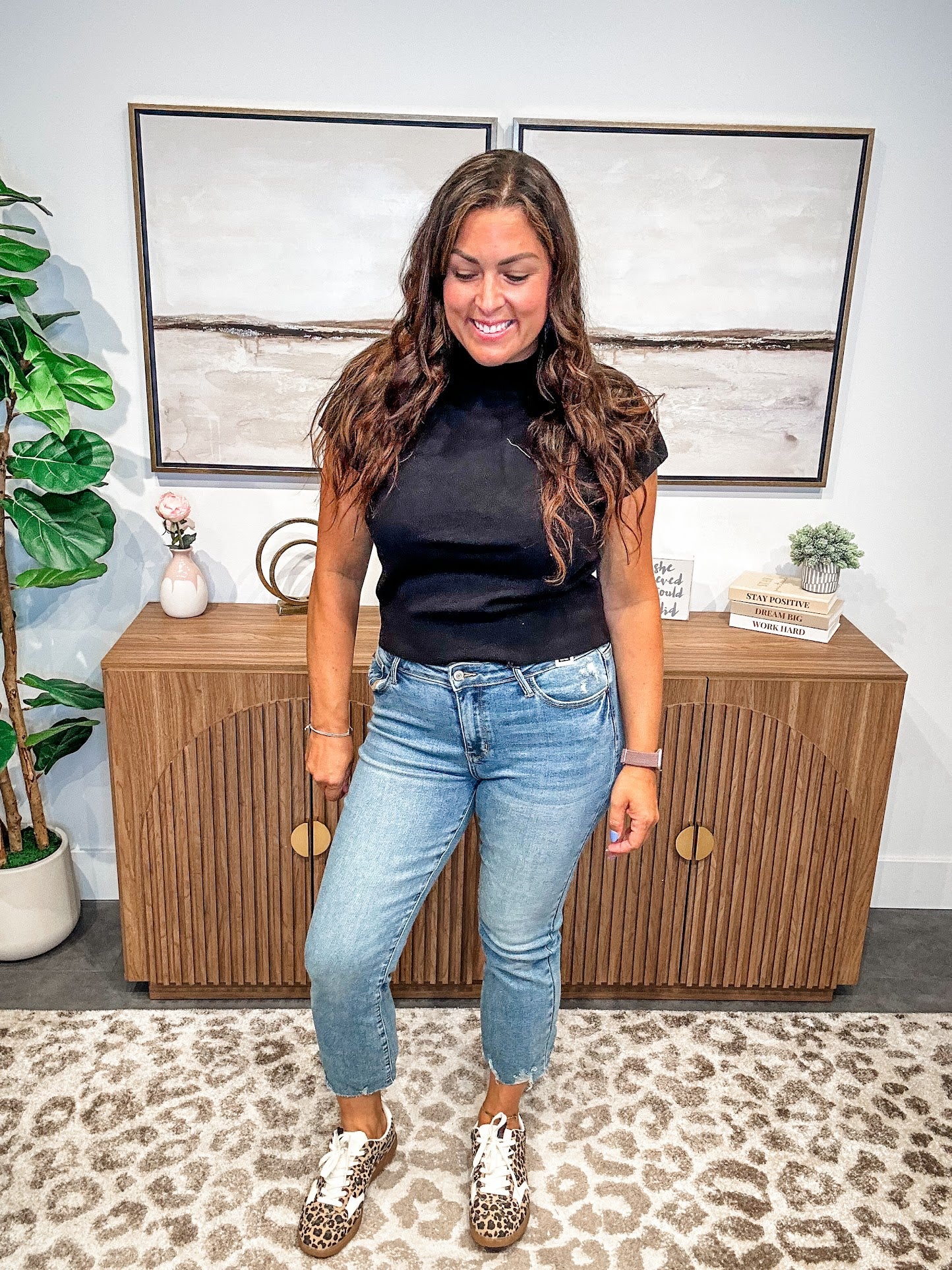 Mid Rise Destroy Hem Kick Flare Jeans (0-24W)-200 Denim-Judy Blue-Hello Friends Boutique-Woman's Fashion Boutique Located in Traverse City, MI