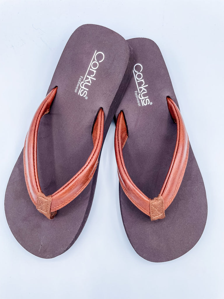 Summer Plans Sandals in Cognac (7-11)-250 Shoes-Corky's Footwear-Hello Friends Boutique-Woman's Fashion Boutique Located in Traverse City, MI