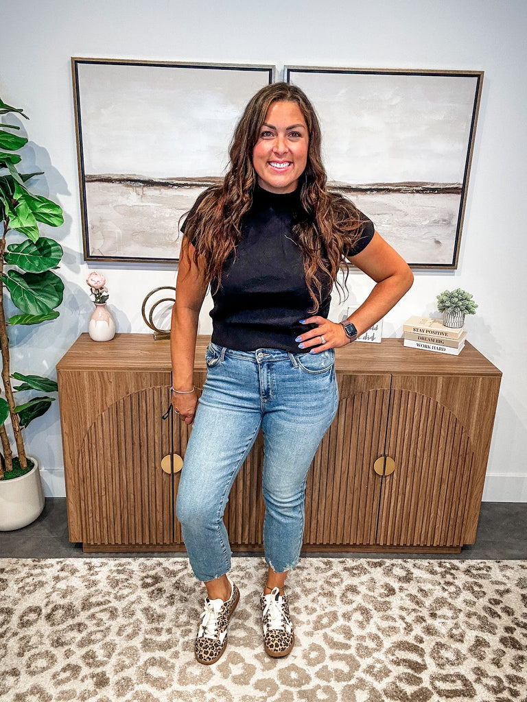 Mid Rise Destroy Hem Kick Flare Jeans (0-24W)-200 Denim-Judy Blue-Hello Friends Boutique-Woman's Fashion Boutique Located in Traverse City, MI