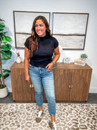 Mid Rise Destroy Hem Kick Flare Jeans (0-24W)-200 Denim-Judy Blue-Hello Friends Boutique-Woman's Fashion Boutique Located in Traverse City, MI