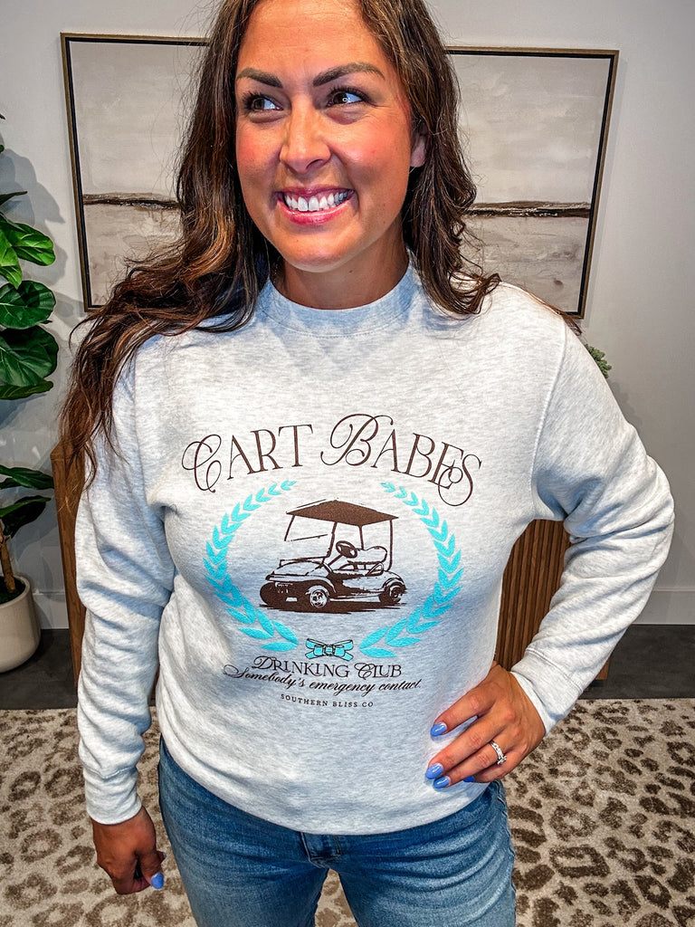 Cart Babes Sweatshirt (S-2XL)-130 Graphic Tees-Southern Bliss Company-Hello Friends Boutique-Woman's Fashion Boutique Located in Traverse City, MI