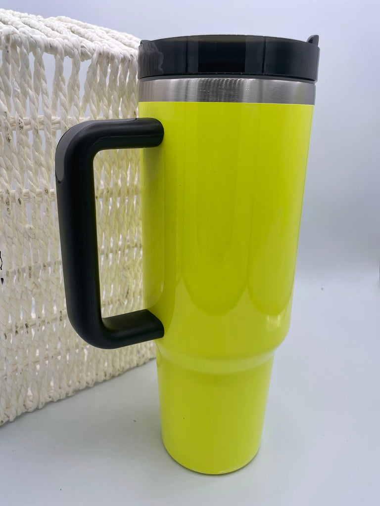 40 oz Neon Insulated Tumbler Cup in Yellow-300 Treats/Gift-JILLIAN INK LLC-Hello Friends Boutique-Woman's Fashion Boutique Located in Traverse City, MI