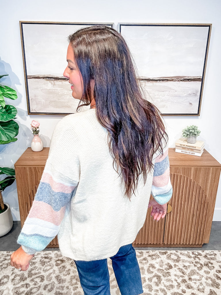 The Cozy Contrast Cardigan (S/M-2X/3X)-160 Cardigans/Kimonos-COZY CO-Hello Friends Boutique-Woman's Fashion Boutique Located in Traverse City, MI