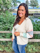 The Cozy Contrast Cardigan (S/M-2X/3X)-160 Cardigans/Kimonos-COZY CO-Hello Friends Boutique-Woman's Fashion Boutique Located in Traverse City, MI