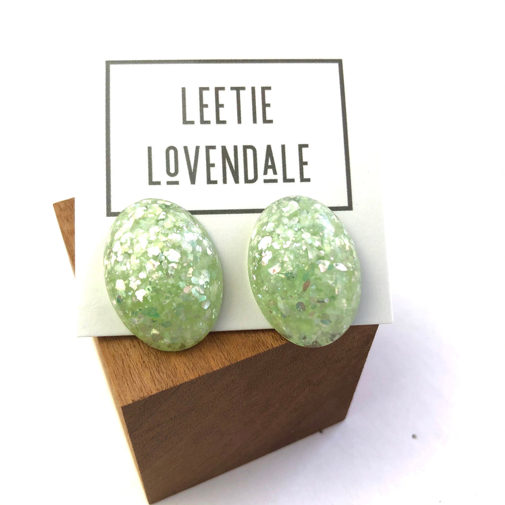 bright glitter earrings