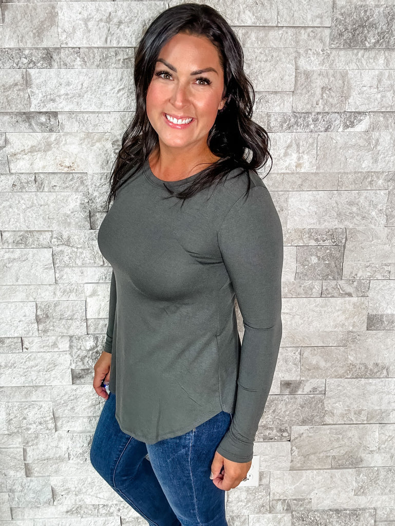 All Right Now Top (S-XL)-110 Long Sleeves-Zenana-Hello Friends Boutique-Woman's Fashion Boutique Located in Traverse City, MI