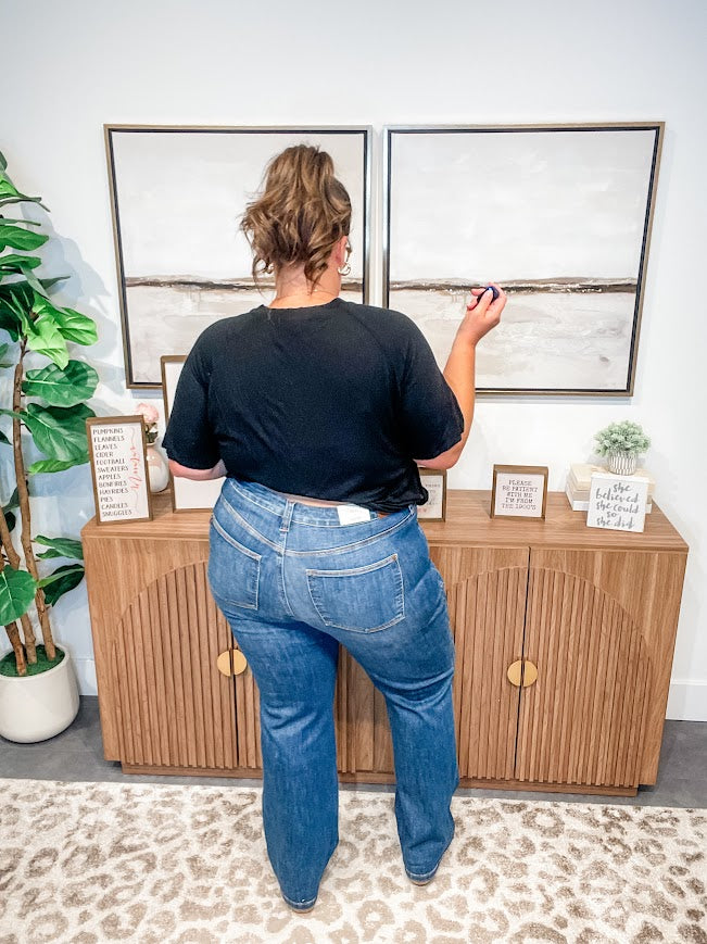 The Harper High Rise Straight Jeans (0-24W)-200 Denim-Judy Blue-Hello Friends Boutique-Woman's Fashion Boutique Located in Traverse City, MI