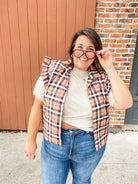 Nora Plaid Puffer Vest (S-2XL)-120 Sleeveless-Jess Lea Wholesale-Hello Friends Boutique-Woman's Fashion Boutique Located in Traverse City, MI