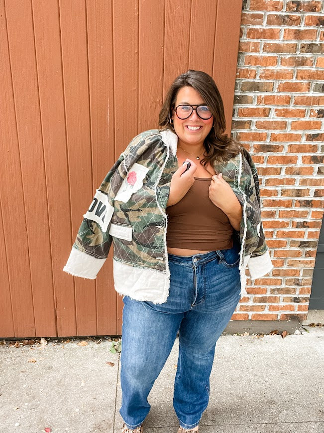 Boss Babe Loving Jacket (S-L)-170 Outerwear/Jackets-POL-Hello Friends Boutique-Woman's Fashion Boutique Located in Traverse City, MI