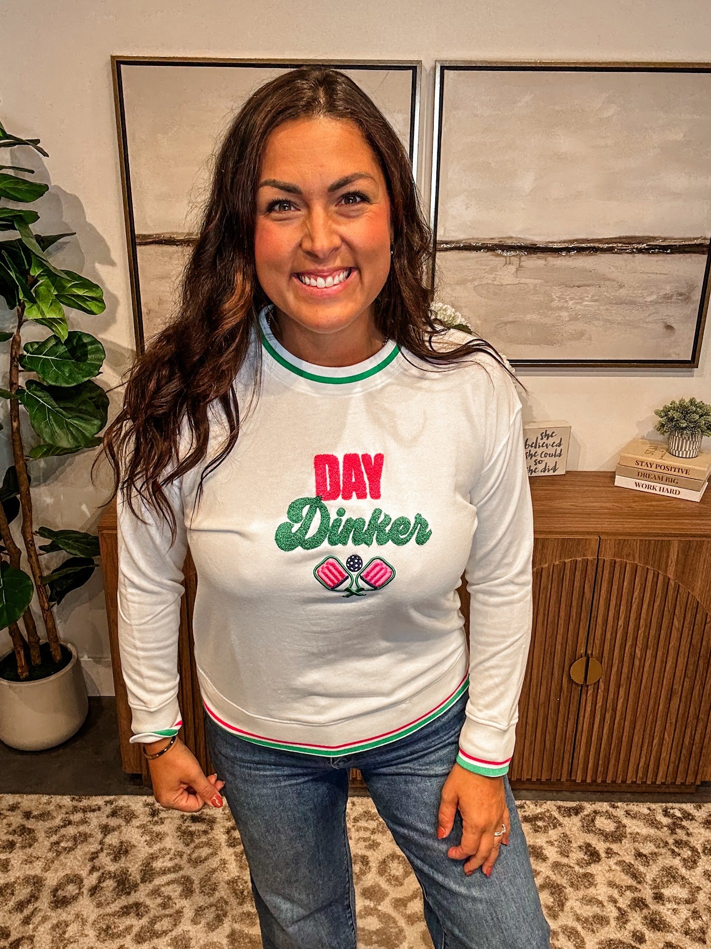 Day Dinker Classic Sweatshirt (S-XL)-130 Graphic Tees-Shiraleah-Hello Friends Boutique-Woman's Fashion Boutique Located in Traverse City, MI