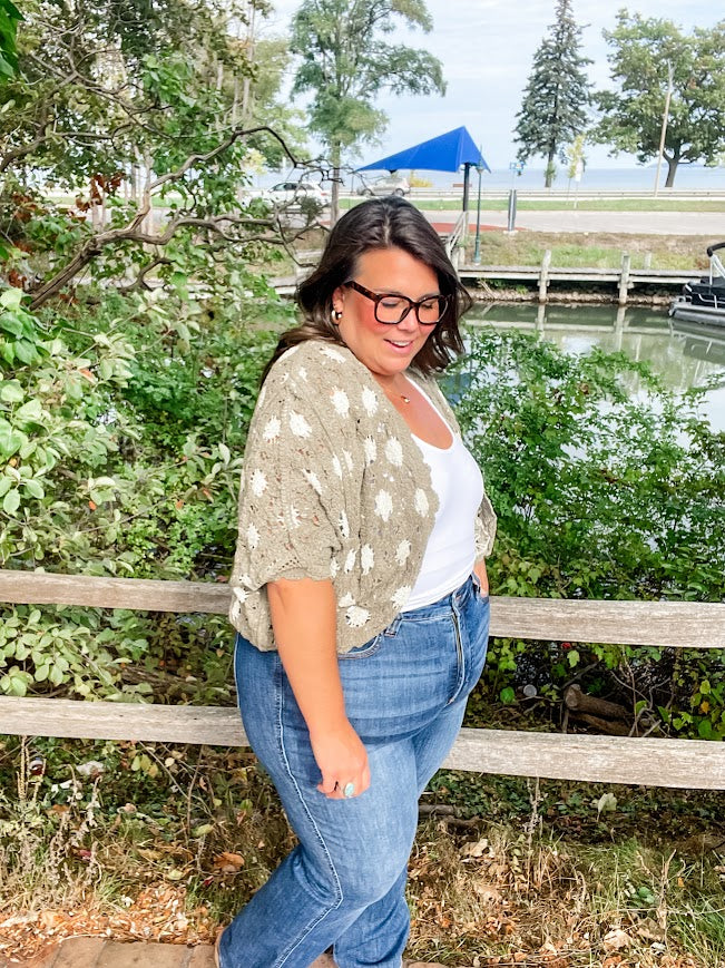 Bloom Haven Chenille Cardigan (OS)-160 Cardigans/Kimonos-POL-Hello Friends Boutique-Woman's Fashion Boutique Located in Traverse City, MI