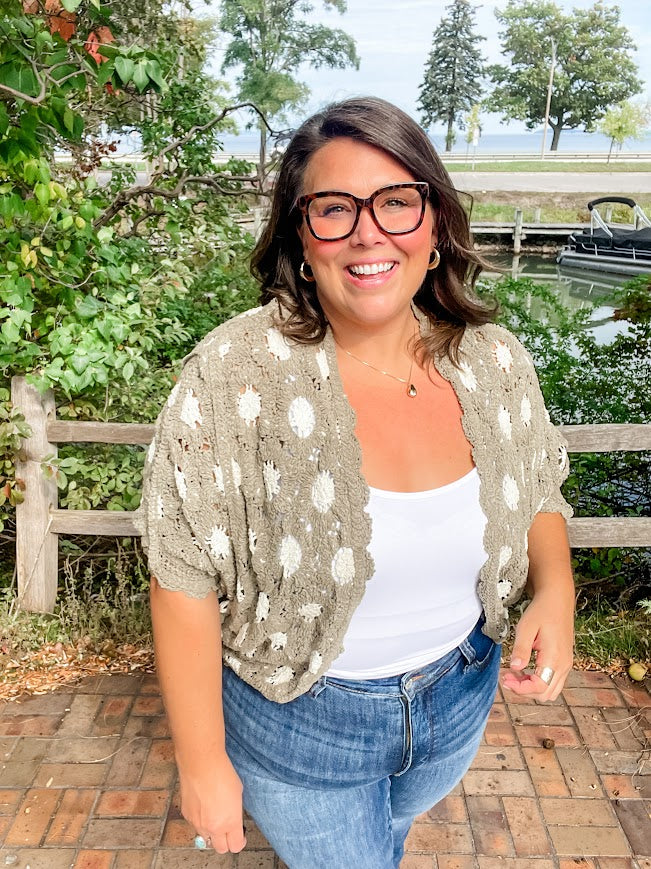 Bloom Haven Chenille Cardigan (OS)-160 Cardigans/Kimonos-POL-Hello Friends Boutique-Woman's Fashion Boutique Located in Traverse City, MI