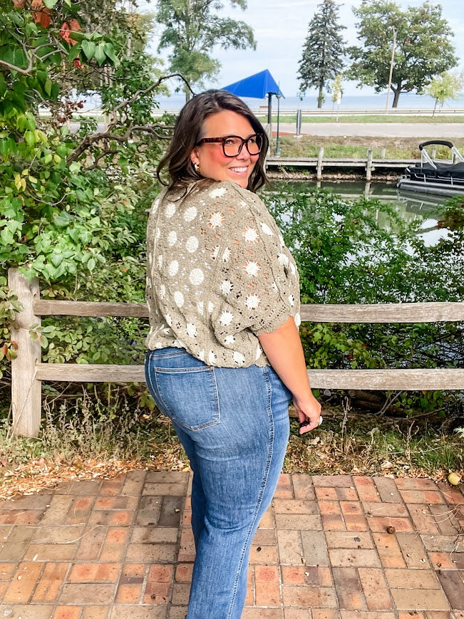 Bloom Haven Chenille Cardigan (OS)-160 Cardigans/Kimonos-POL-Hello Friends Boutique-Woman's Fashion Boutique Located in Traverse City, MI