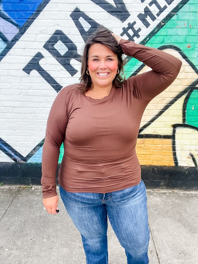 I Lose Control Top (S-3XL)-110 Long Sleeve-Zenana-Hello Friends Boutique-Woman's Fashion Boutique Located in Traverse City, MI