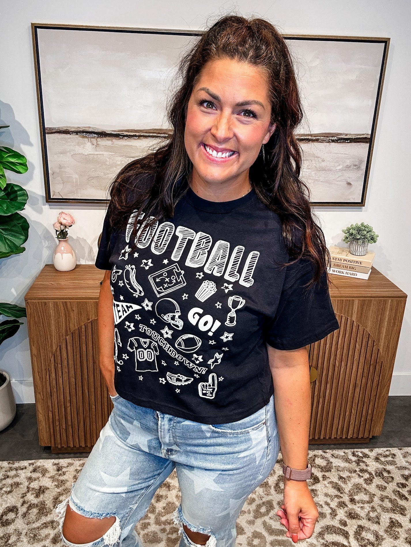 Sideline Chic Tee (S-L)-130 Graphic Tees-Rustee Clothing-Hello Friends Boutique-Woman's Fashion Boutique Located in Traverse City, MI